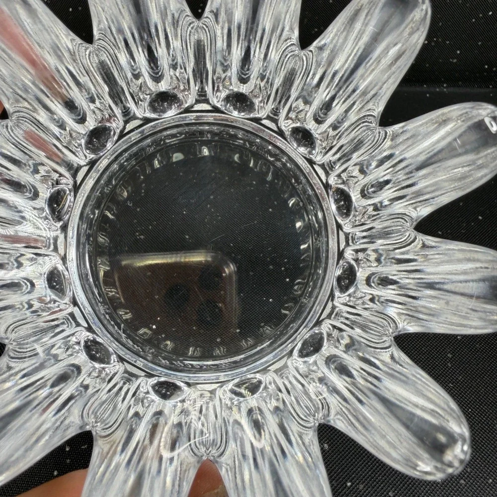 Orrefors Corona Crystal Bowl Lars Hellsten Swedish Glass 3in Clear Crown Dish